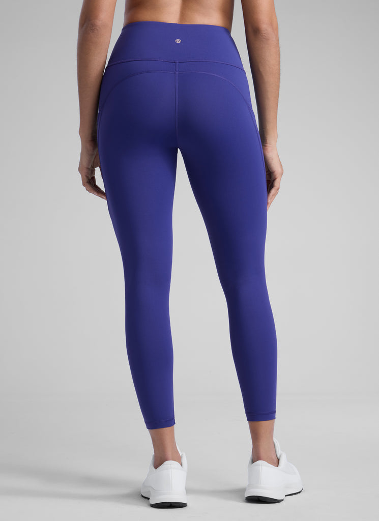 CRZ YOGA Women's Yoga Train High Rise Nakedfeel Pocket Leggings 25'' Larkspur Blue