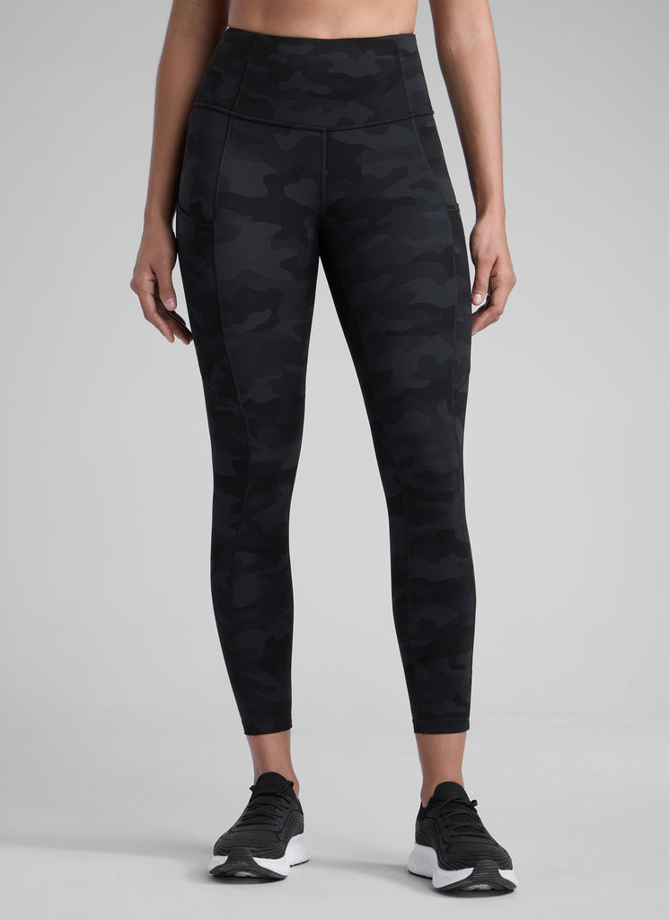 CRZ YOGA Women's Yoga Train High Rise Nakedfeel Pocket Leggings 25'' Dark Green