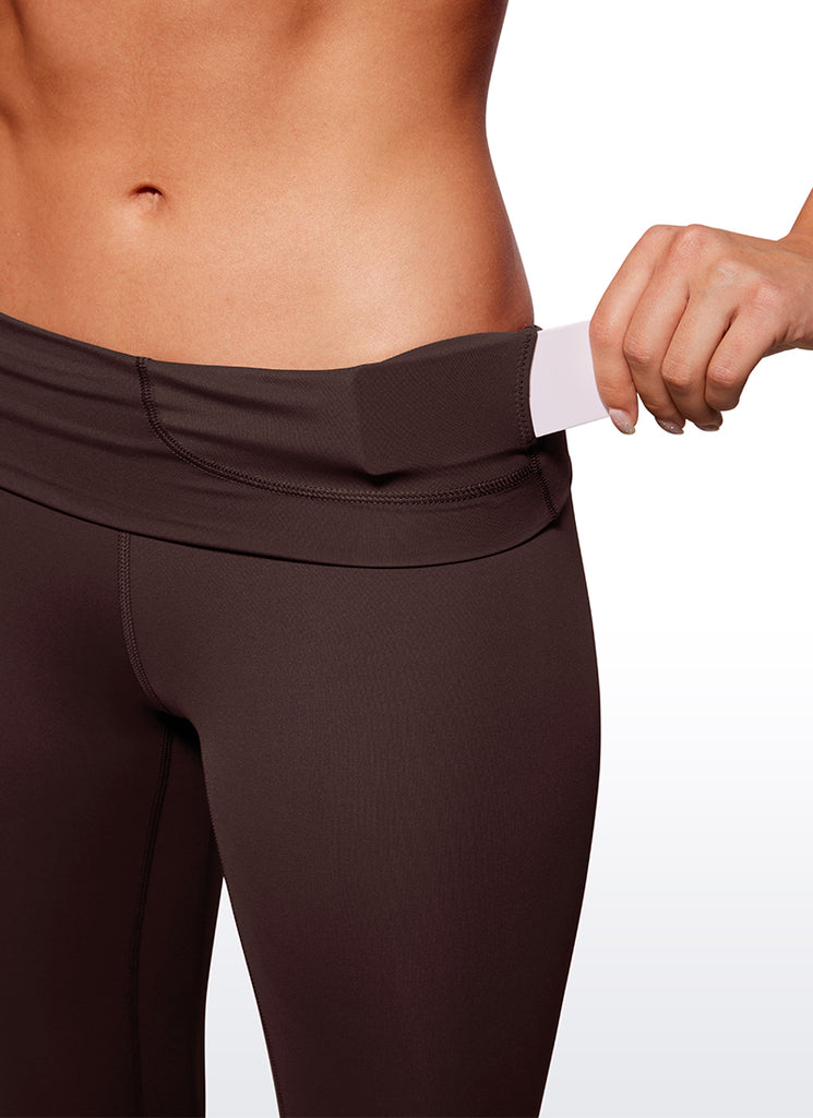 CRZ YOGA Women's Yoga Train High Rise Tall Nakedfeel Leggings 28'' Hot Fudge Brown