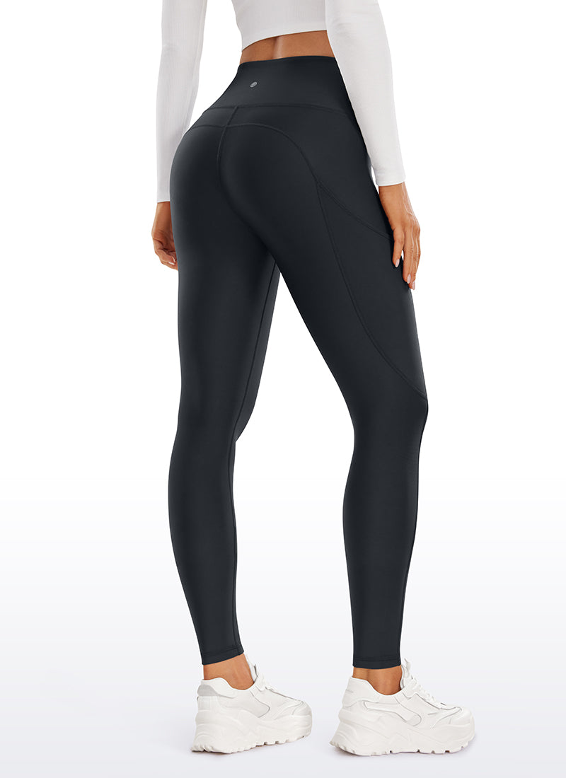 Thermal Fleece Lined Pocket Leggings 28''