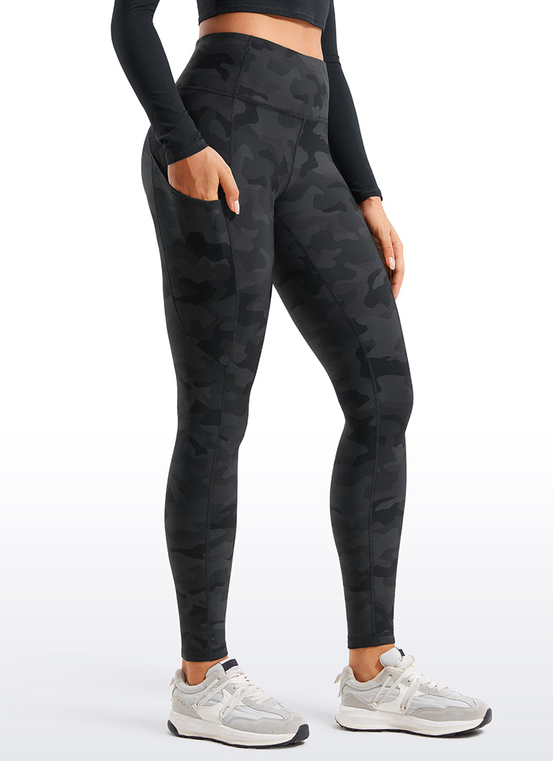 Thermal Fleece Lined Pocket Leggings 28''