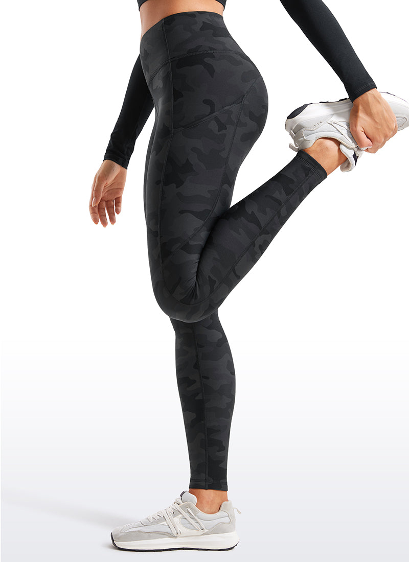 Thermal Fleece Lined Pocket Leggings 28''