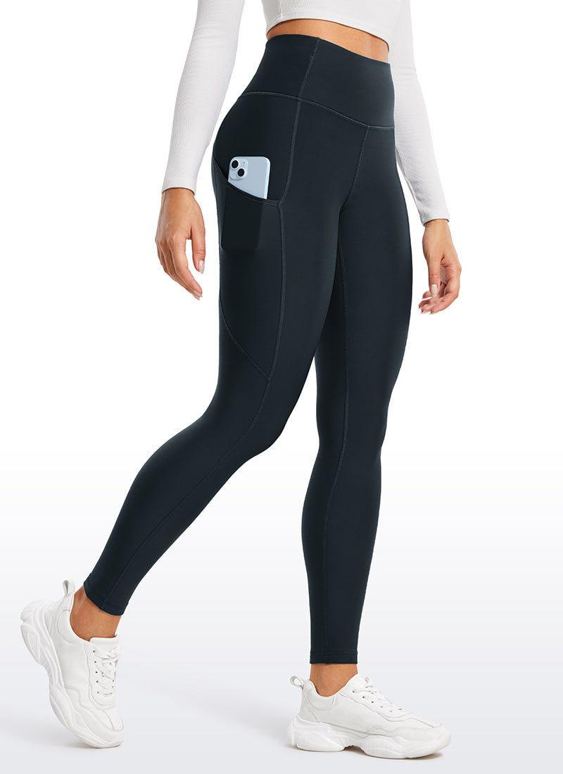 Thermal Fleece Lined Pocket Leggings 28''