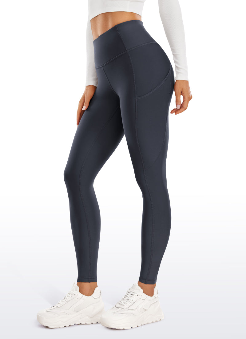 Thermal Fleece Lined Pocket Leggings 28''