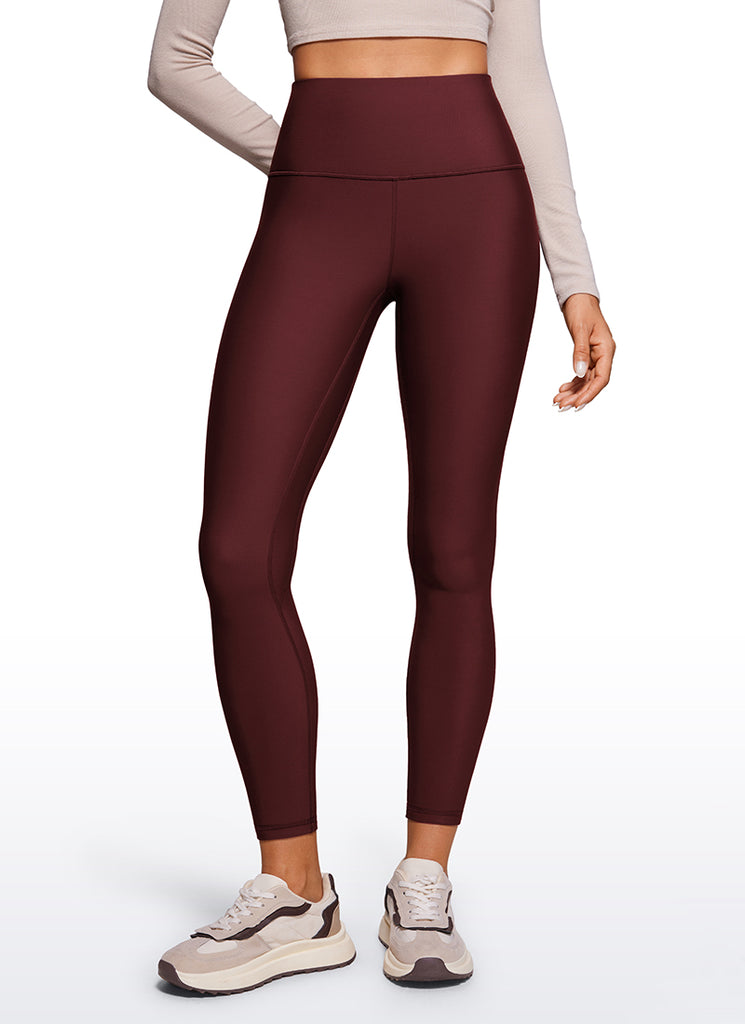 CRZ YOGA Women's Winter High Rise Thermal Fleece Lined Leggings 28'' Mysterious Grey