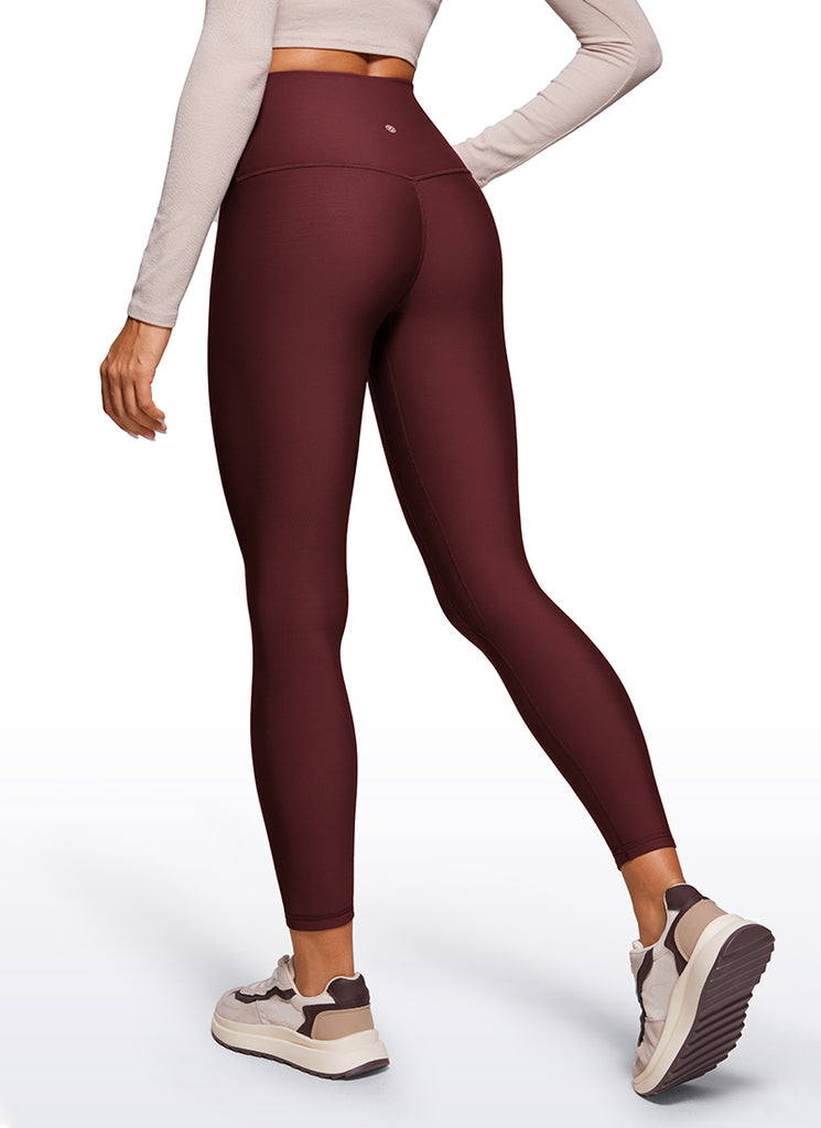 CRZ YOGA Women's Winter High Rise Thermal Fleece Lined Leggings 28'' Mysterious Grey