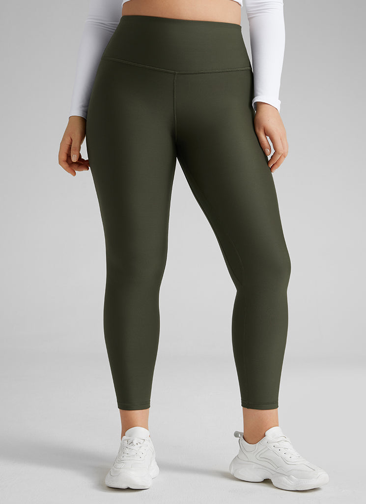 CRZ YOGA Women's Winter High Rise Thermal Fleece Lined Leggings 28'' Magenta Purple