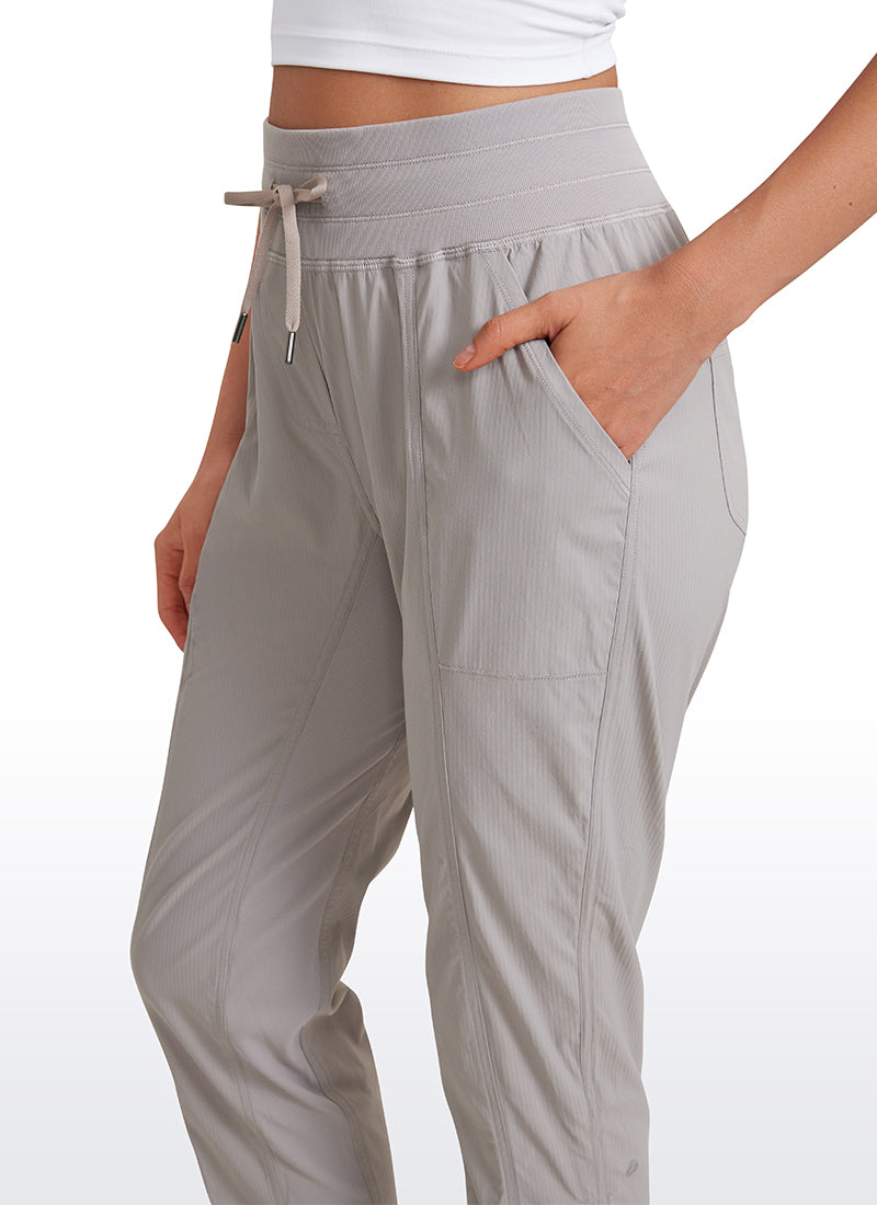 CRZ YOGA Women's Travel Slim Fit Striped Pants 25'' Cinched Leg