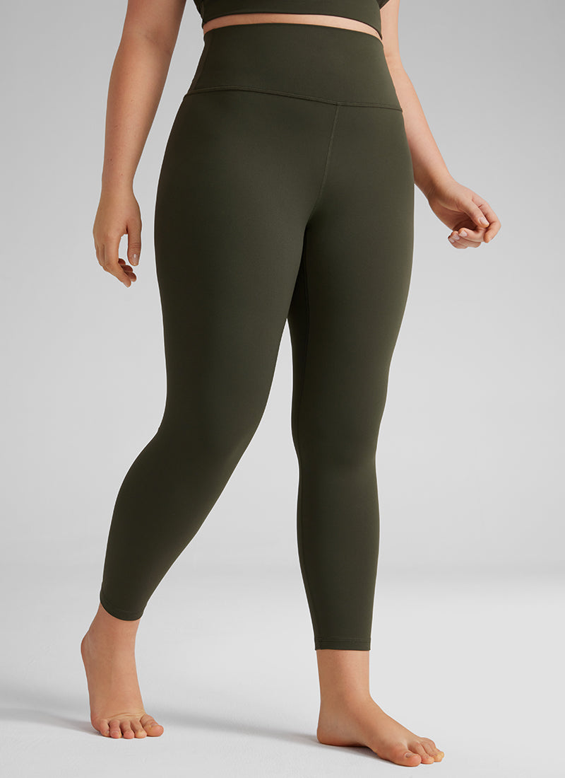 CRZ YOGA Women's Yoga Lounge High Rise Butterluxe Yoga Leggings 25'' Olive Green