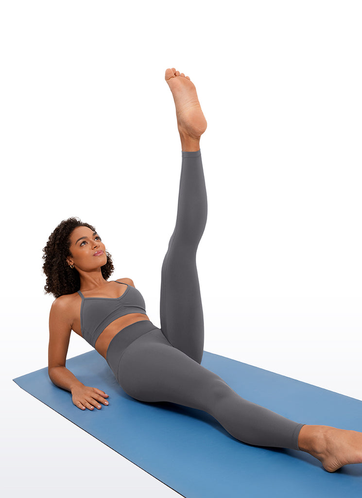 CRZ YOGA Women's Yoga Lounge High Rise Butterluxe Yoga Leggings 25'' Dark Carbon