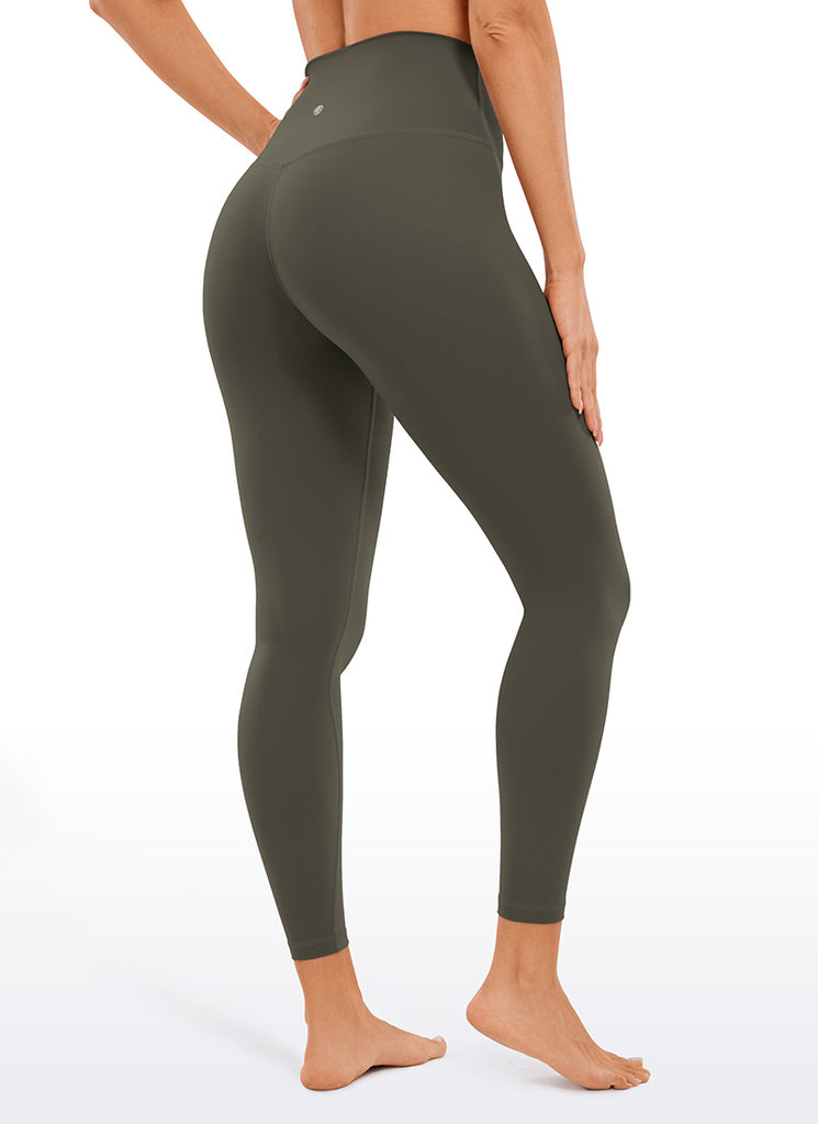 CRZ YOGA Women's Yoga Lounge High Rise Butterluxe Yoga Leggings 25'' Light Army Green