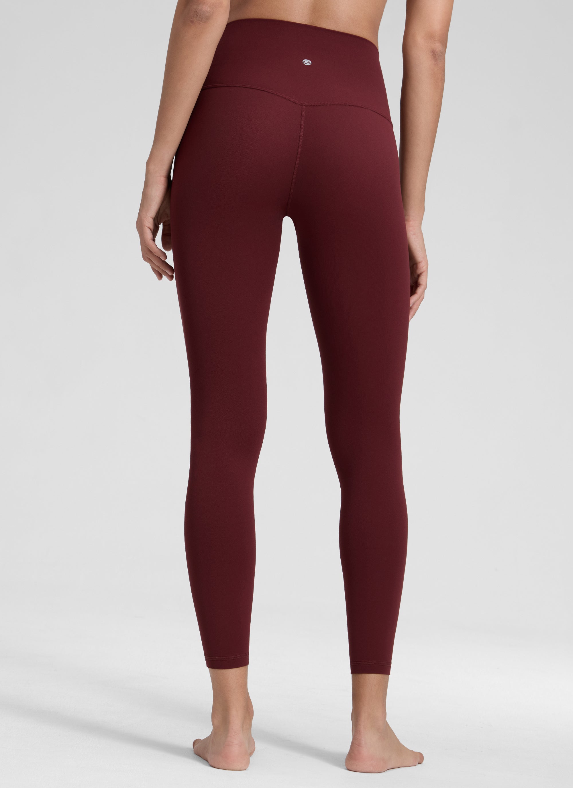 CRZ YOGA Women's Yoga Lounge High Rise Butterluxe Yoga Leggings 25'' Red Merlot