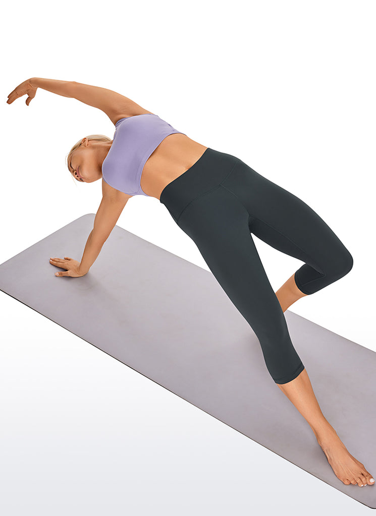 CRZ YOGA Women's Yoga Lounge High Rise Butterluxe Yoga Leggings 17'' Black