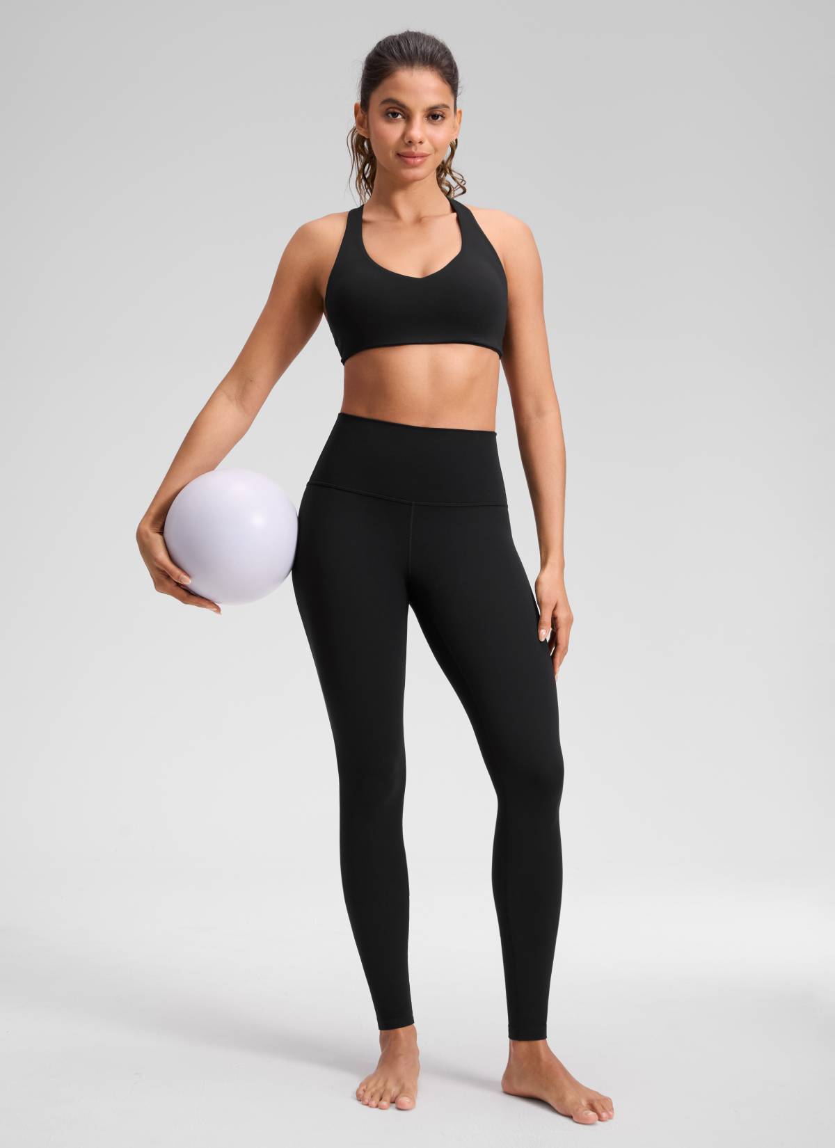 CRZ YOGA Women's Yoga Lounge High Rise Butterluxe Yoga Leggings 30'' Black