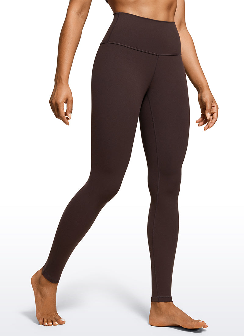 CRZ YOGA Women's Yoga Lounge High Rise Butterluxe Yoga Leggings 30'' Hot Fudge Brown