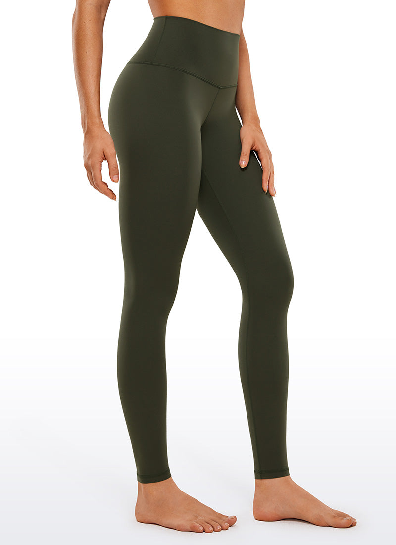 CRZ YOGA Women's Yoga Lounge High Rise Butterluxe Yoga Leggings 30'' Olive Green