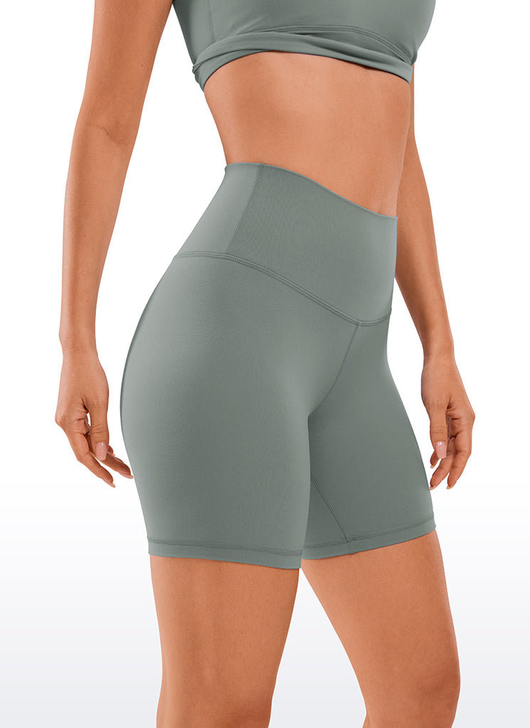 CRZ YOGA Womens Butterluxe Zwangerschaps Yoga Biker Shorts Over De Buik 6.Zwangerschaps Workout Hardlopen Atletisch echte marine XS