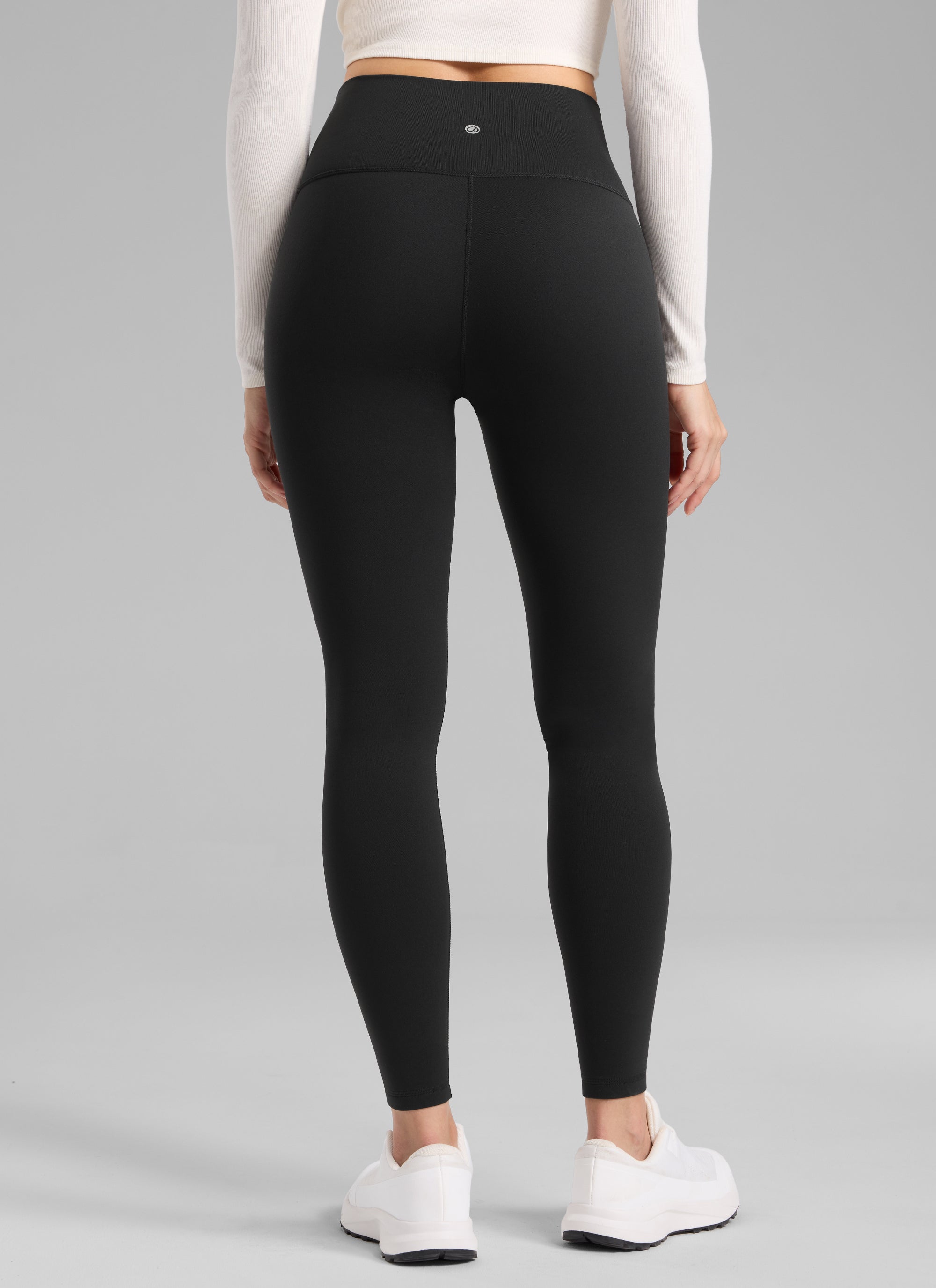CRZ YOGA Women's Fleece Lined Casual High Rise Legging 28'' Black