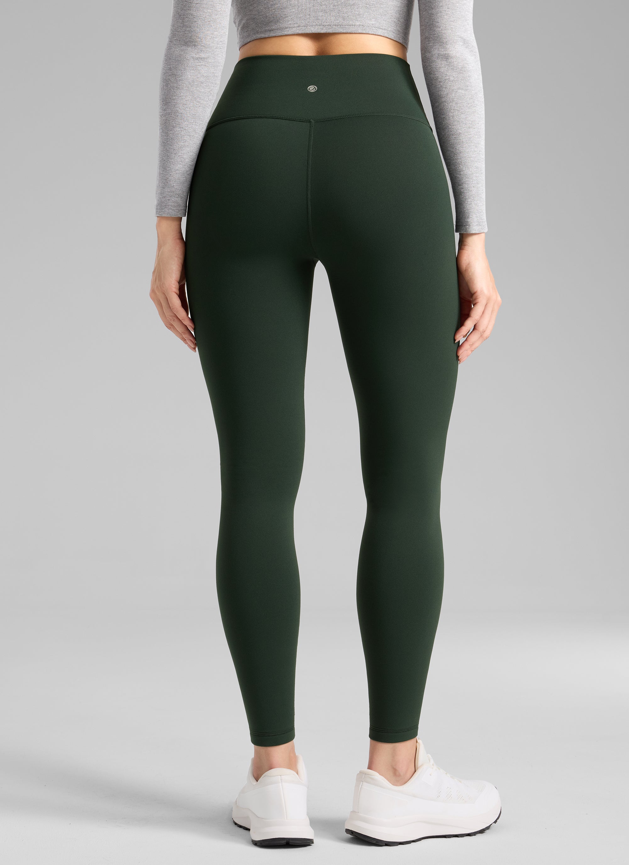 CRZ YOGA Women's Fleece Lined Casual High Rise Legging 28'' Ink Gray