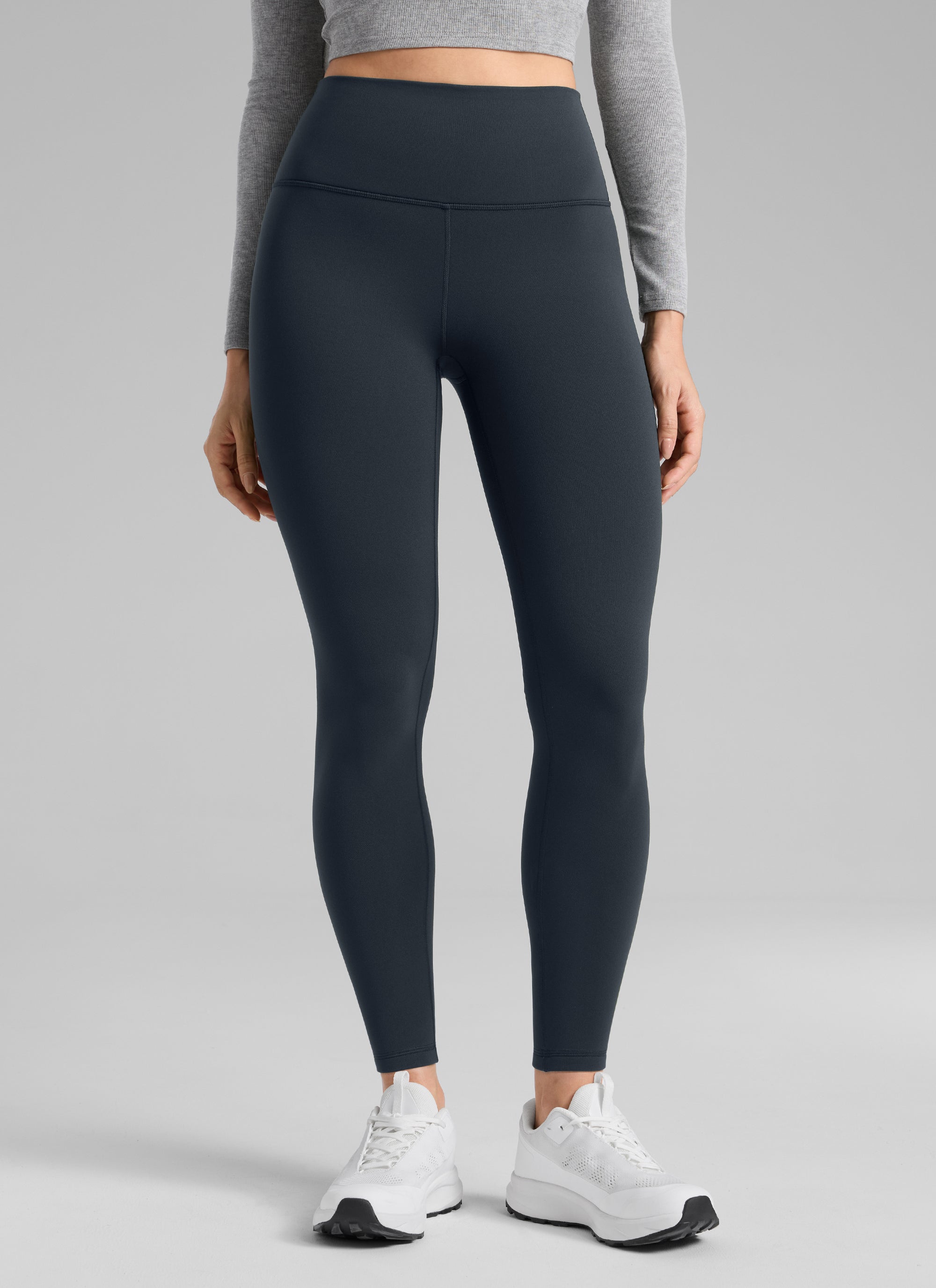 CRZ YOGA Women's Fleece Lined Casual High Rise Legging 28'' Black