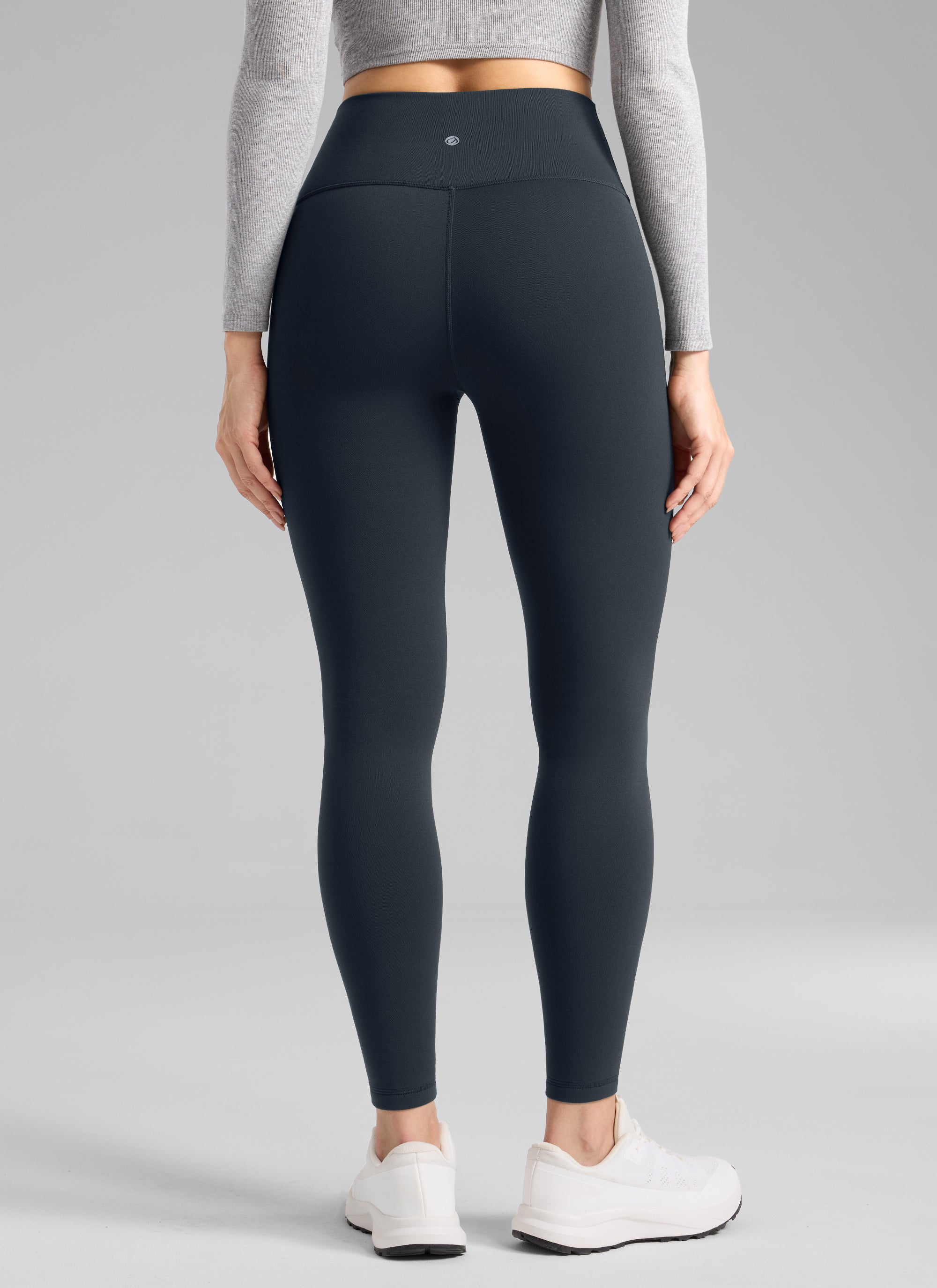 CRZ YOGA Women's Fleece Lined Casual High Rise Legging 28'' Black