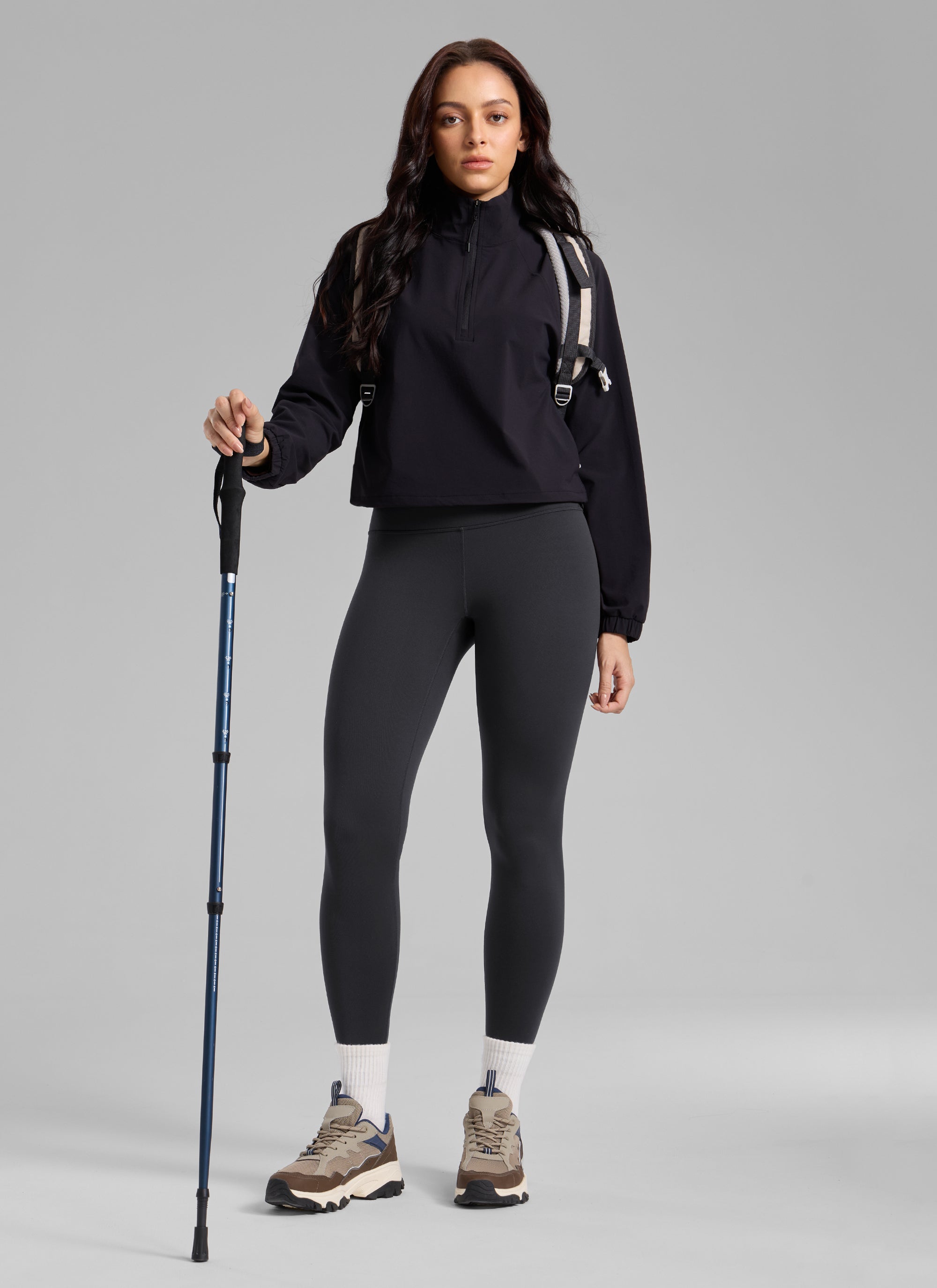 CRZ YOGA Women's Fleece Lined Casual High Rise Legging 28'' True Navy