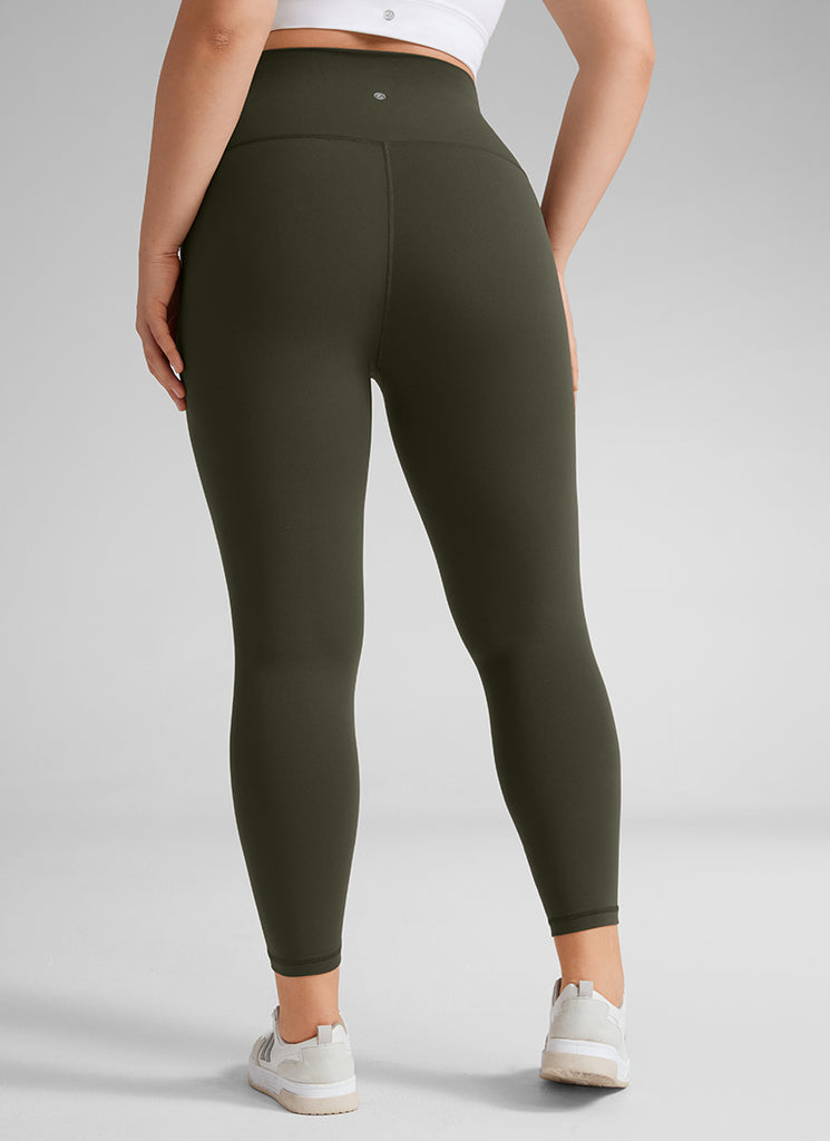 CRZ YOGA Women's Yoga High Rise Plus Size Butterluxe Leggings 25'' Olive Green