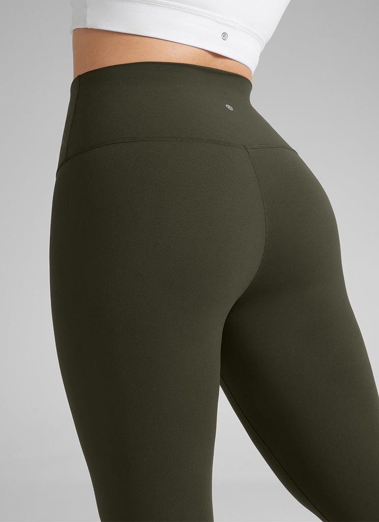 CRZ YOGA Women's Yoga High Rise Plus Size Butterluxe Leggings 25'' Olive Green