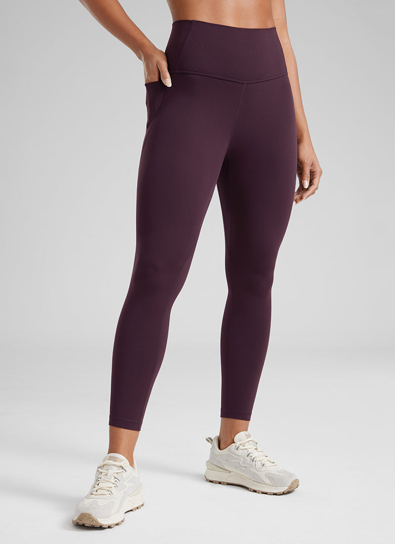 CRZ YOGA Women's Yoga Lounge High Rise Butterluxe Pocket Leggings 25'' Legend Green