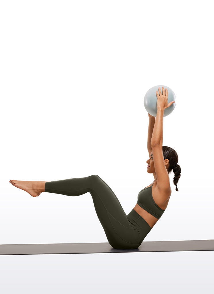 CRZ YOGA Women's Yoga Lounge High Rise Butterluxe Pocket Leggings 25'' Olive Green