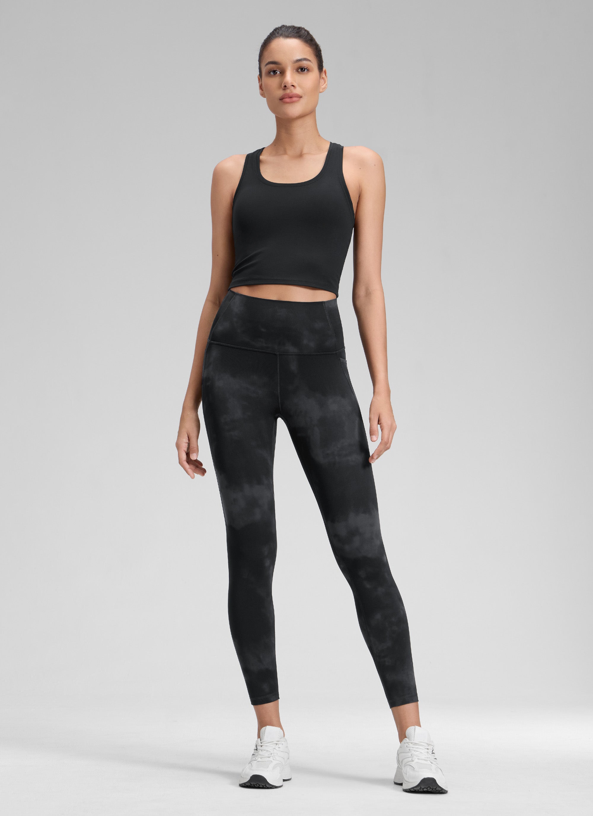CRZ YOGA Women's Yoga Lounge High Rise Butterluxe Pocket Leggings 25'' True Navy