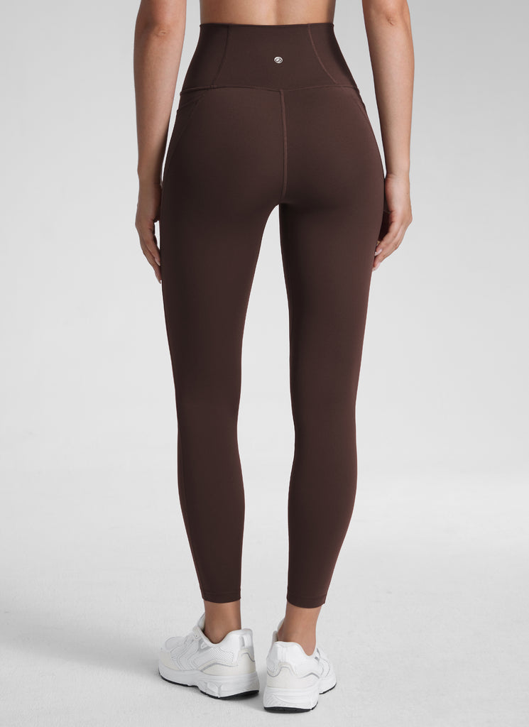 CRZ YOGA Women's Yoga Lounge High Rise Butterluxe Pocket Leggings 25'' Hot Fudge Brown