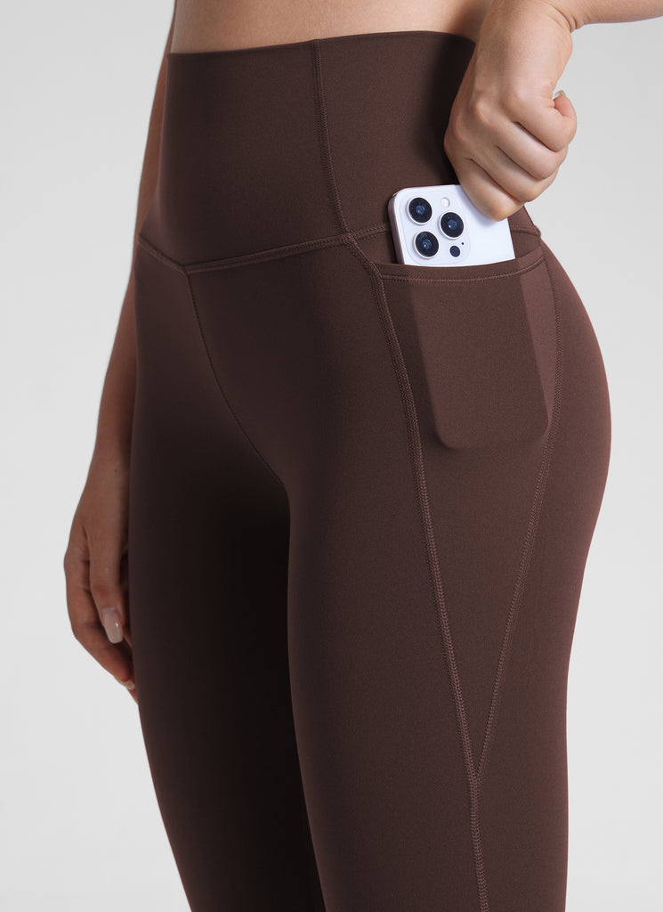 CRZ YOGA Women's Yoga Lounge High Rise Butterluxe Pocket Leggings 25'' Sparkle Blue