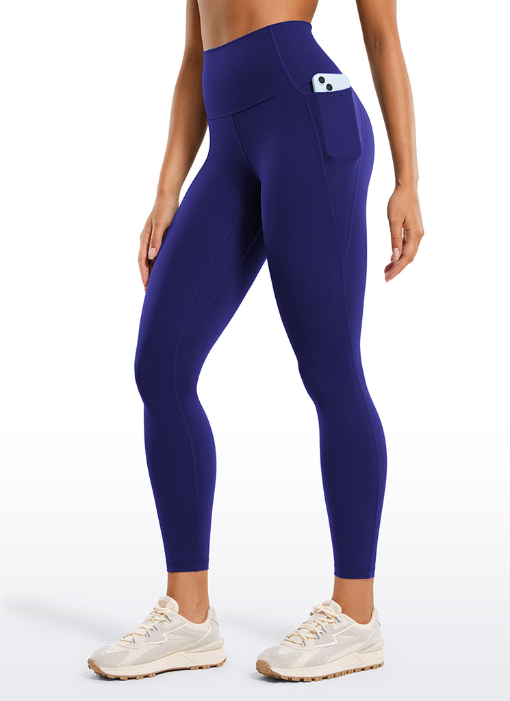CRZ YOGA Women's Yoga Lounge High Rise Butterluxe Pocket Leggings 25'' Larkspur Blue