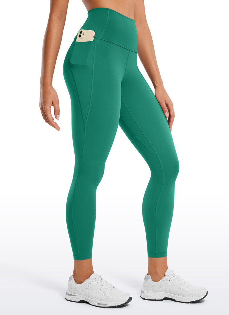 CRZ YOGA Women's Yoga Lounge High Rise Butterluxe Pocket Leggings 25'' Sparkle Blue