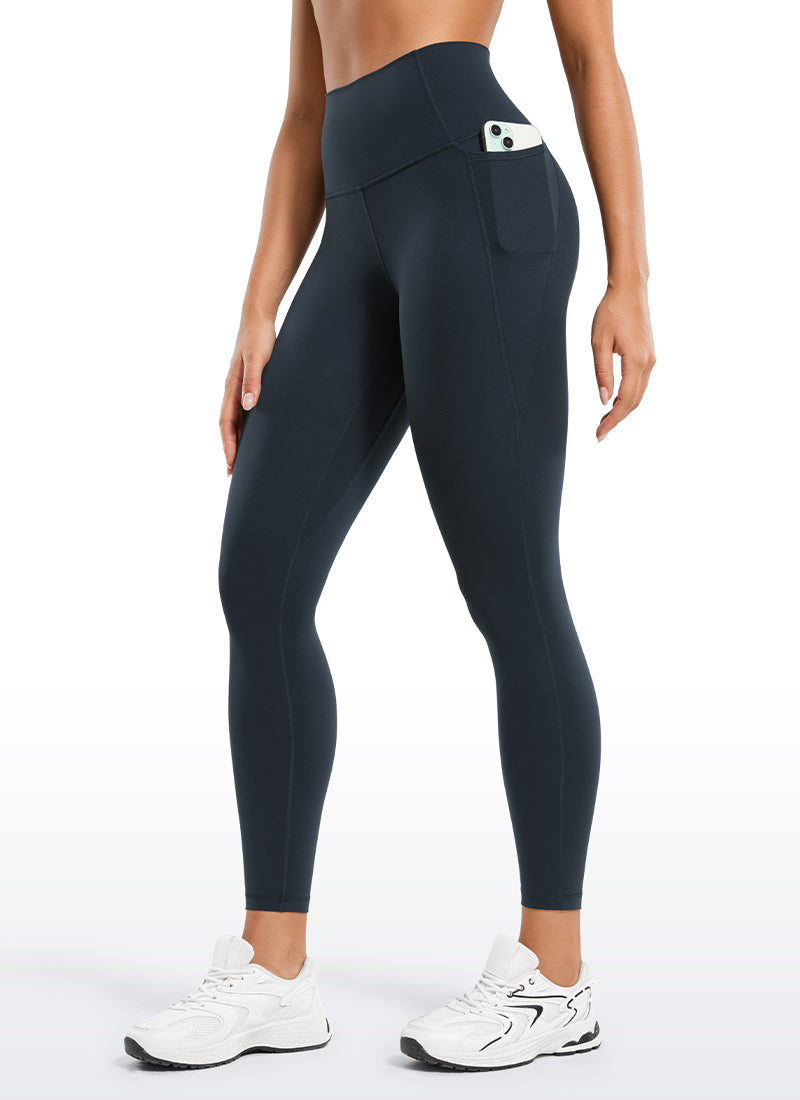 CRZ YOGA Women's Yoga Lounge High Rise Butterluxe Pocket Leggings 25'' Olive Green