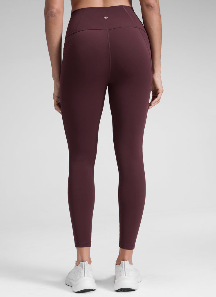 CRZ YOGA Women's Yoga Lounge High Rise Butterluxe Pocket Leggings 25'' Ripe Plum