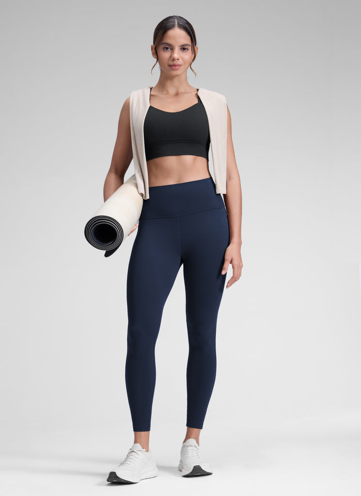 CRZ YOGA Women's Yoga Lounge High Rise Butterluxe Pocket Leggings 25'' Future Navy