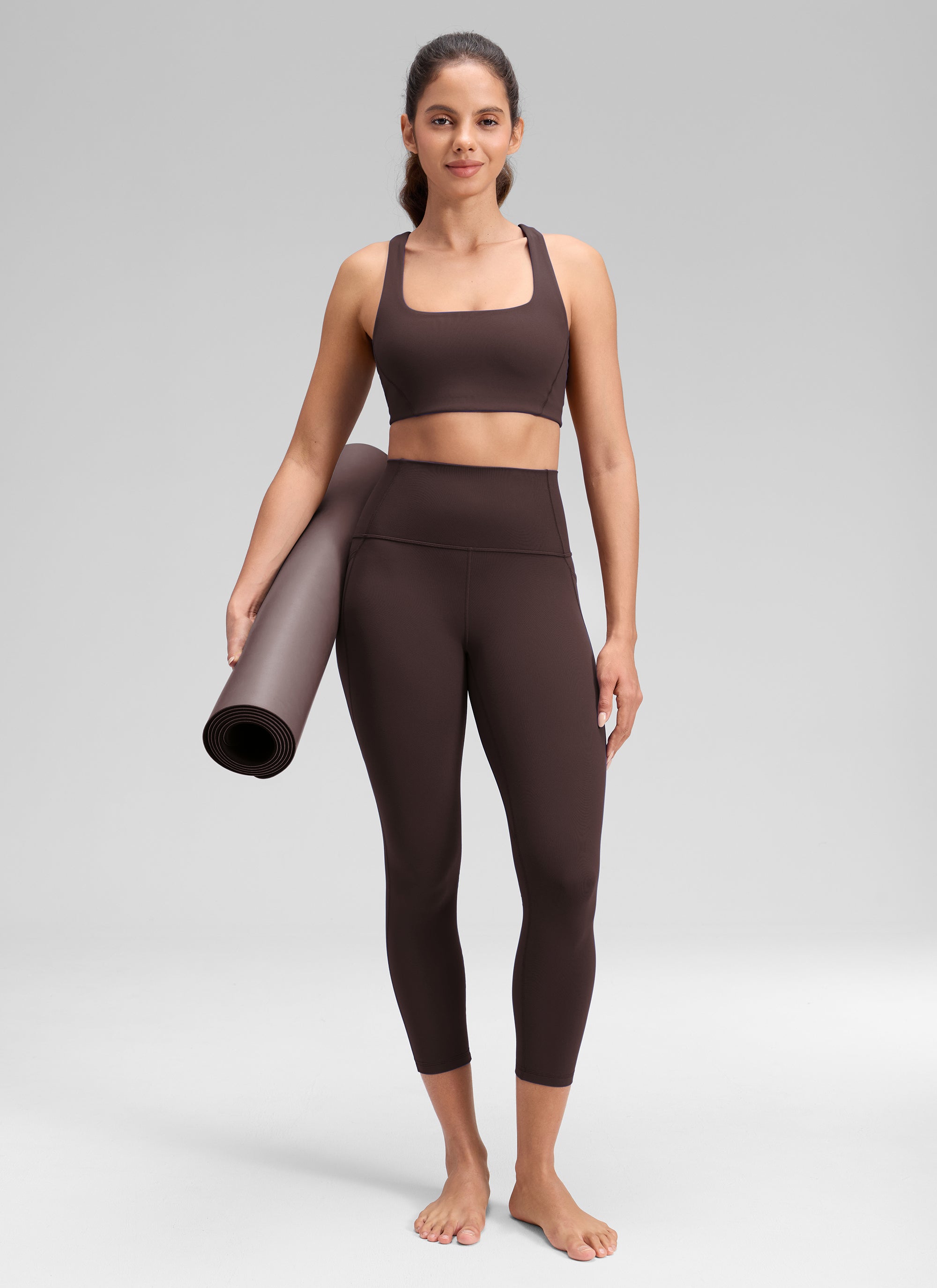 CRZ YOGA Womens Butterluxe High Waist Pockets Capri Leggings 23'' True Navy