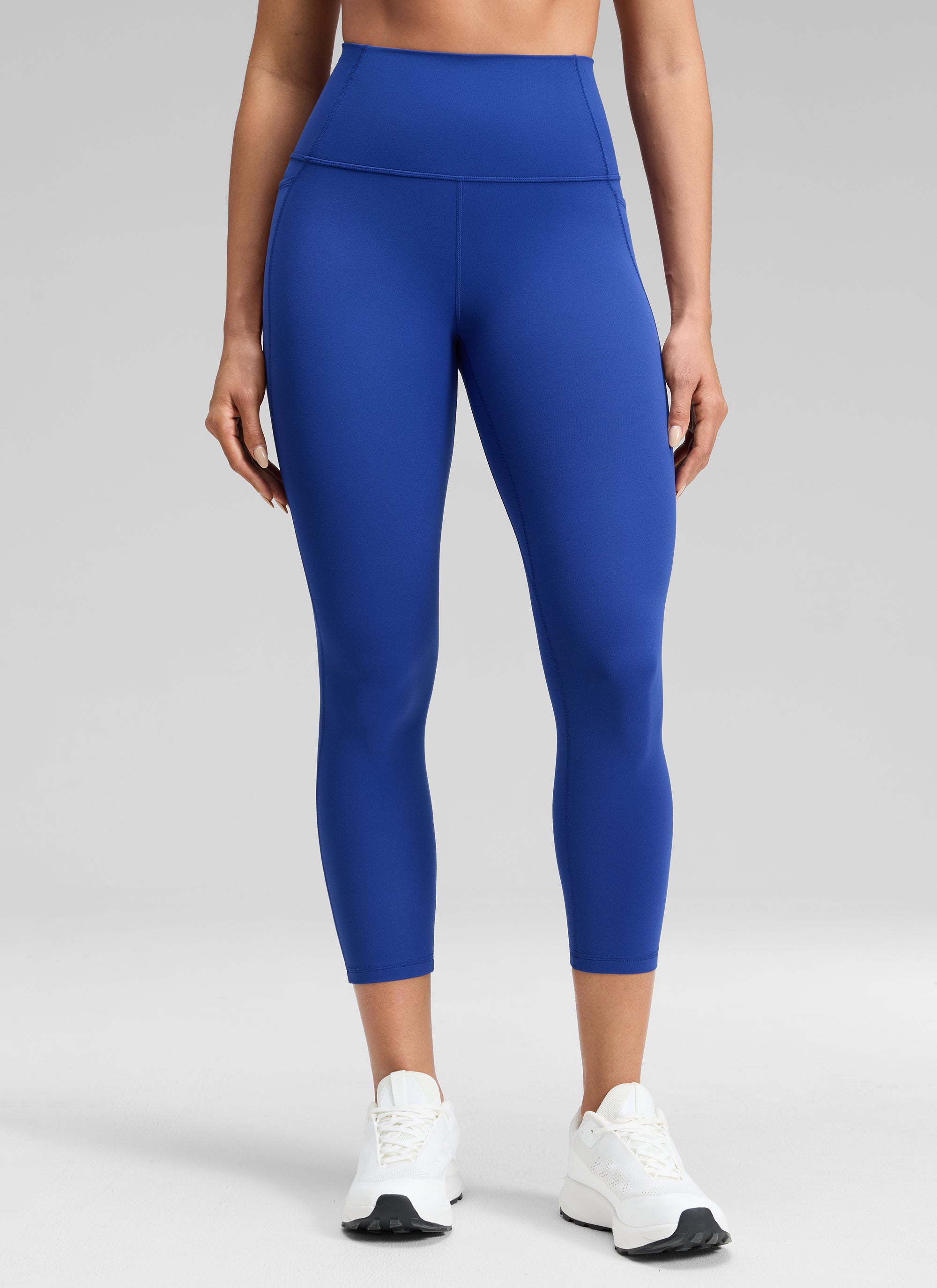 CRZ YOGA Womens Butterluxe High Waist Pockets Capri Leggings 23'' True Navy