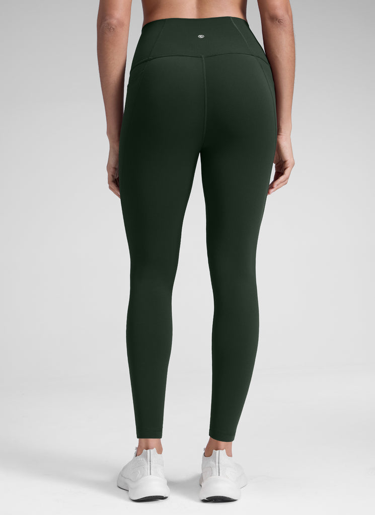 CRZ YOGA Womens Butterluxe Pockets Workout Leggings 28" Olive Green