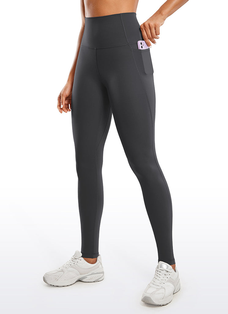 CRZ YOGA Womens Butterluxe Pockets Workout Leggings 30" Olive Green