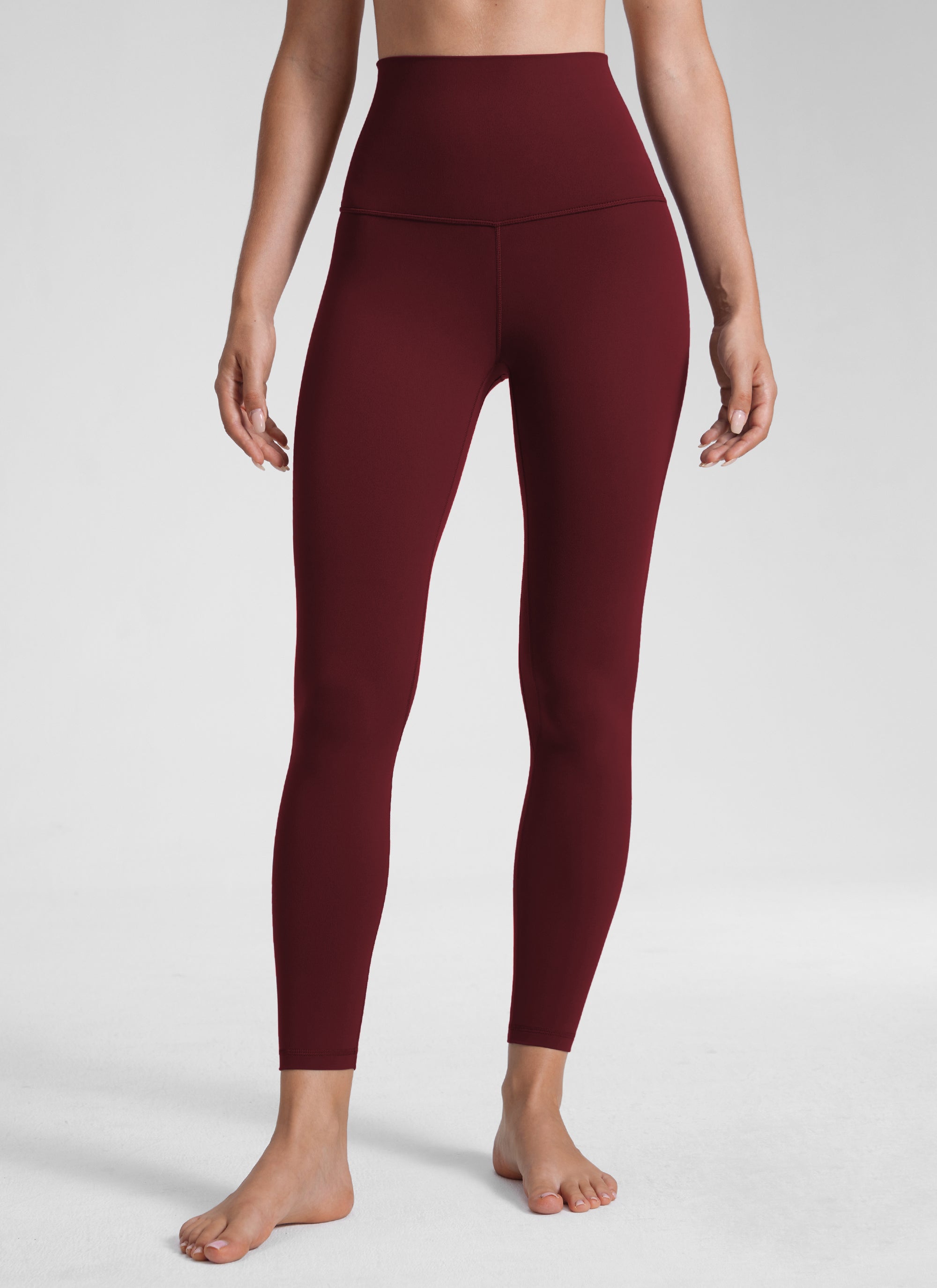 CRZ YOGA Women's Lounge Super High Rise Butterluxe Yoga Leggings 25'' Red Merlot