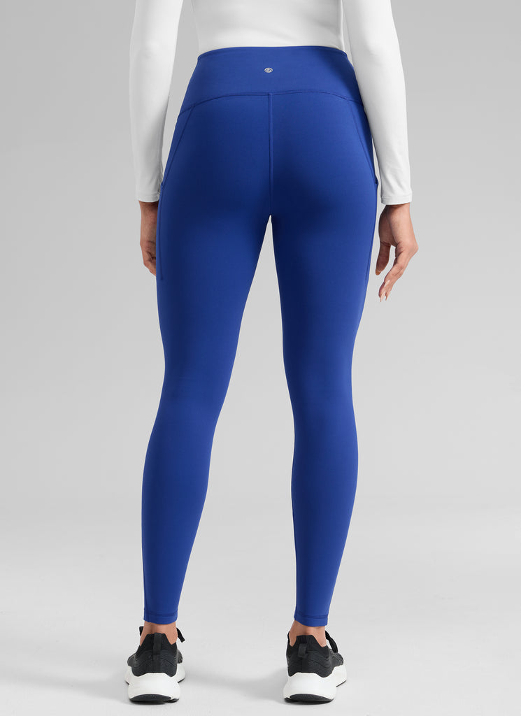 CRZ YOGA Women's Water-resistant Fleece Lined Pocket Leggings 28" Mysterious Grey