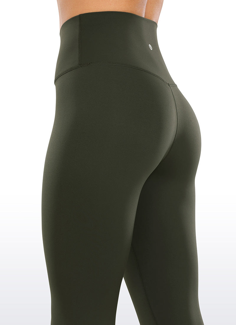 CRZ YOGA Women's Yoga High Rise Air Feeling Yoga Leggings 28'' Olive Green