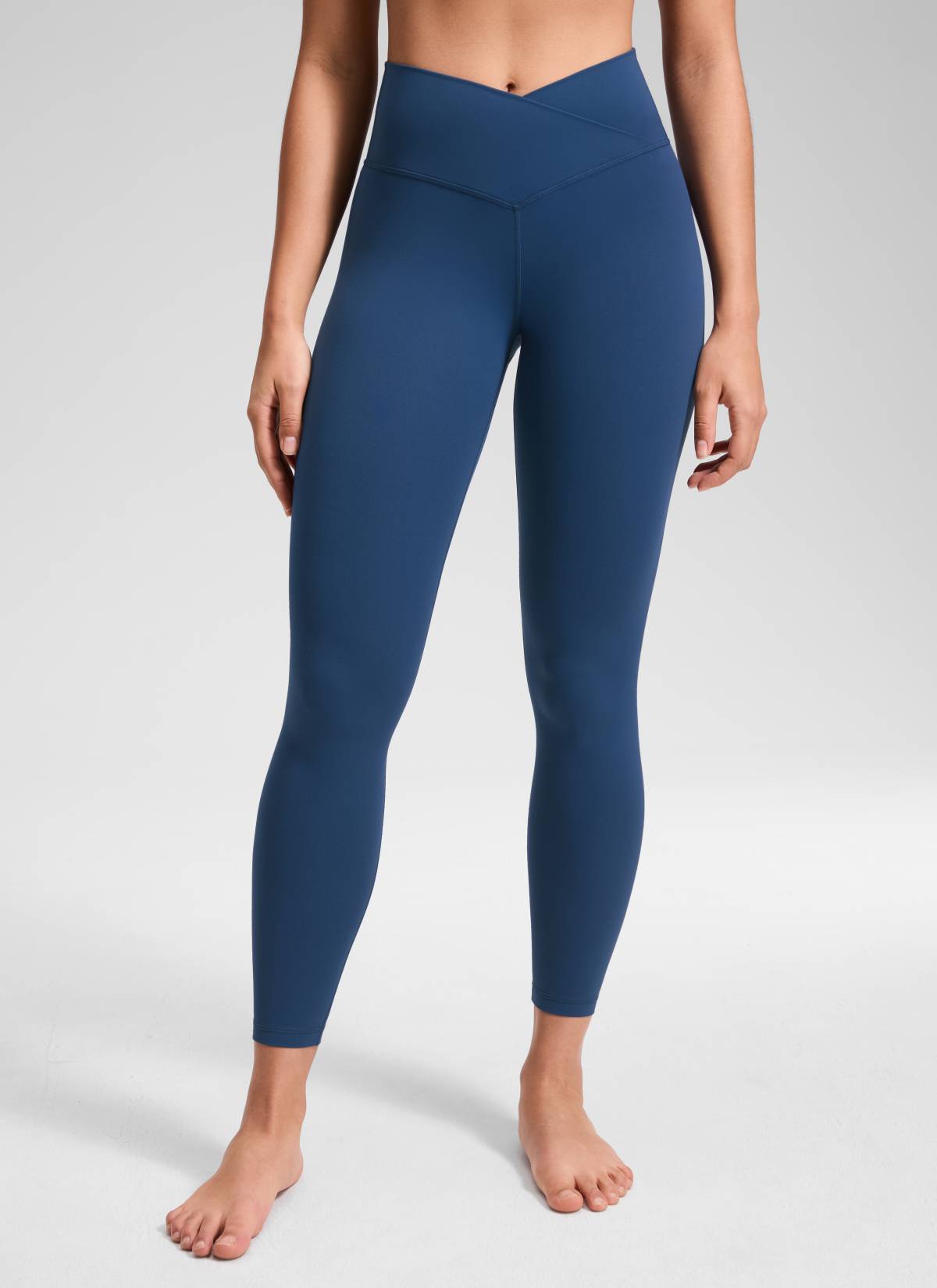 CRZ YOGA Women's High Rise Butterluxe Yoga Leggings 25'' V Cross