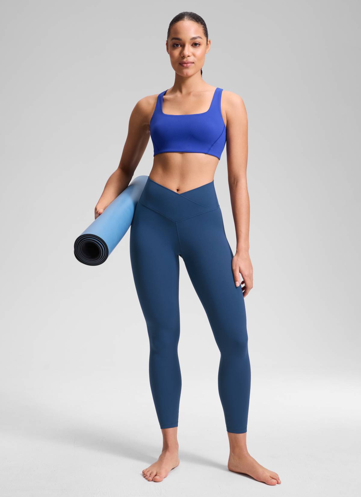 CRZ YOGA Women's High Rise Butterluxe Yoga Leggings 25'' V Cross