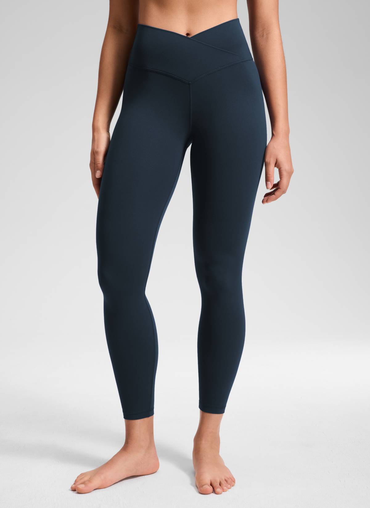 CRZ YOGA Women's High Rise Butterluxe Yoga Leggings 25'' V Cross