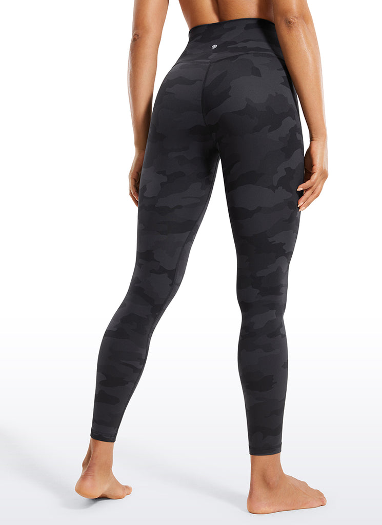 CRZ YOGA Women's High Rise Butterluxe Yoga Leggings 25'' V Cross Waist Grape Thistle Purple