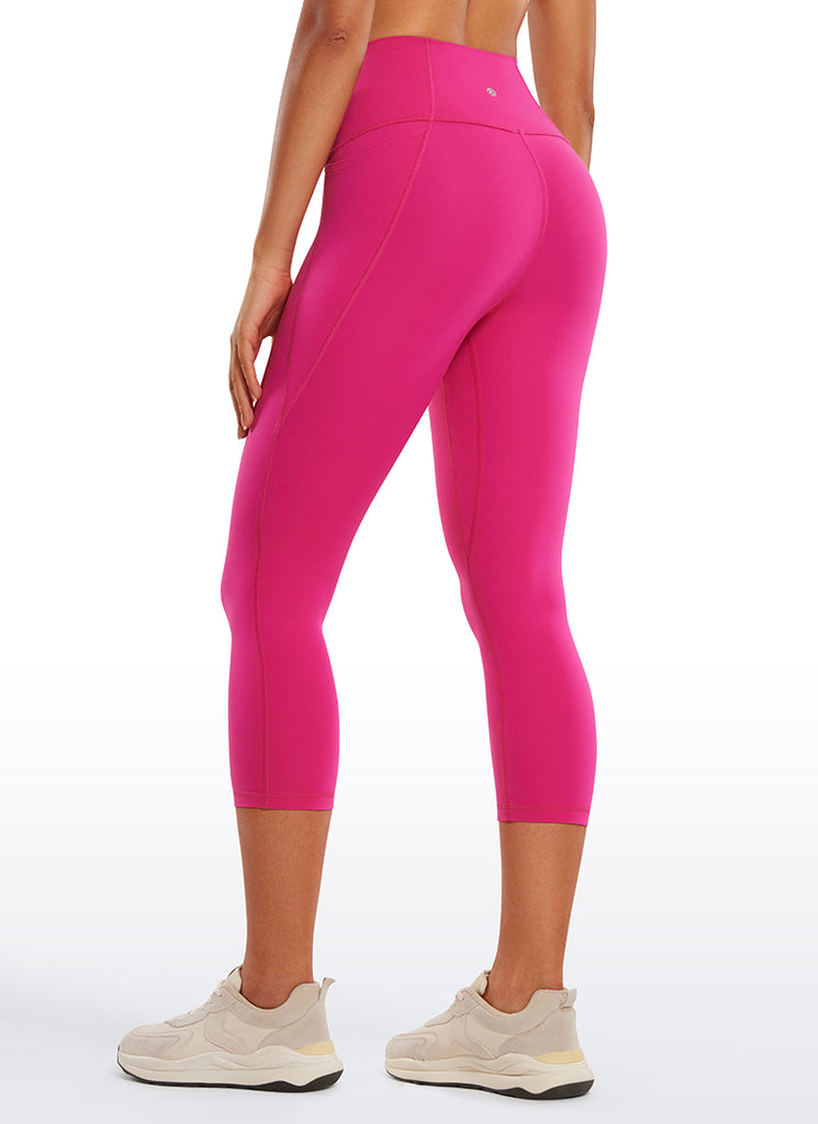 CRZ YOGA Women's Yoga High Rise Butterluxe Capri with Pockets 21'' Sparkle Blue